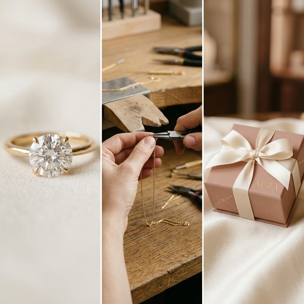 Manee Jewel brand values — diamond, craftsmanship, gifting